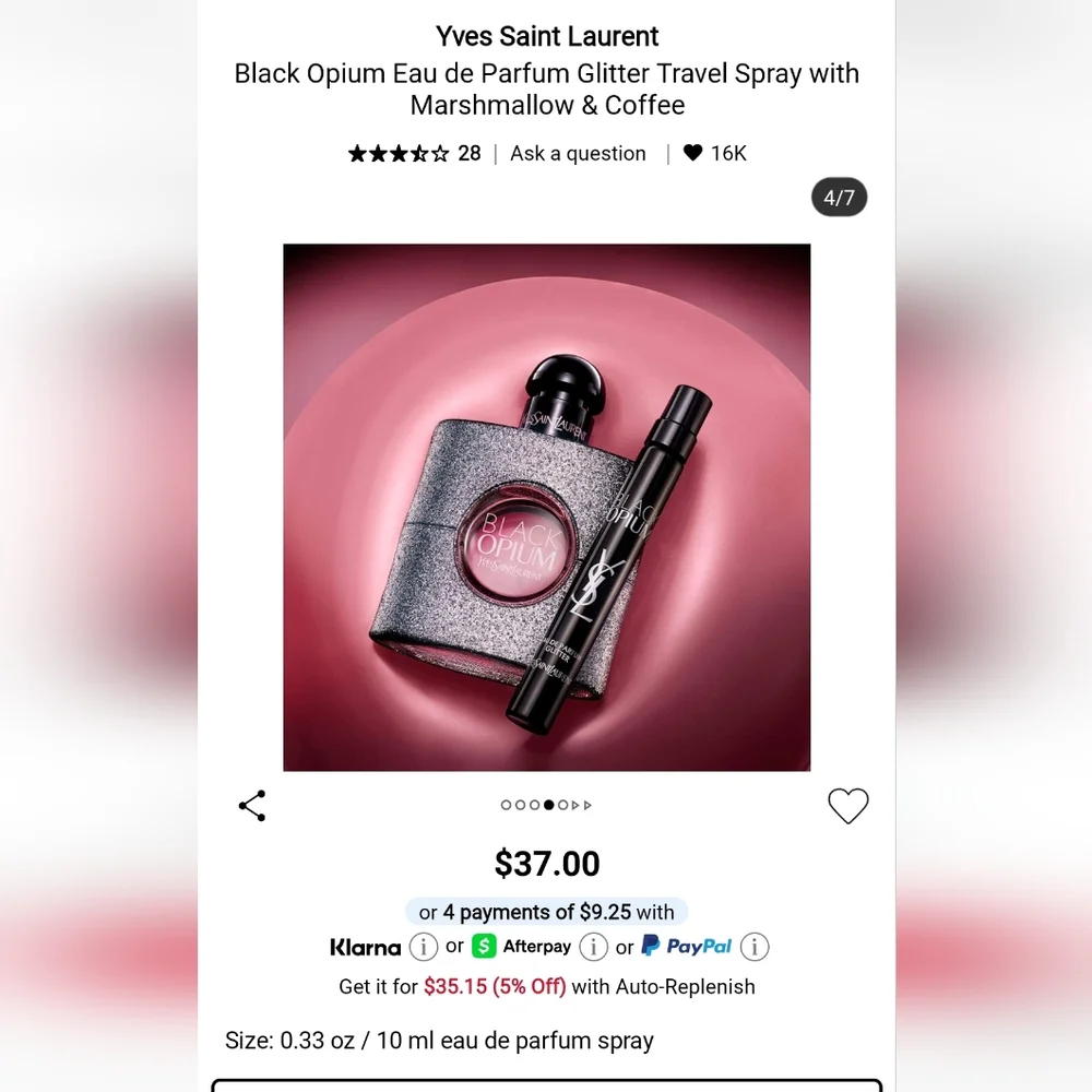 YSL Black Opium, Libre Lot